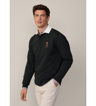 Hackett London Plo preto Heritage Harry Rugby