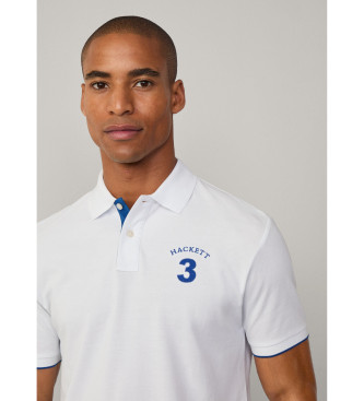 Hackett London Heritage Number polo shirt hvid