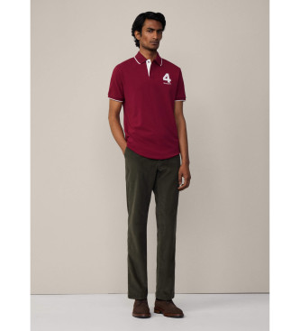 Hackett London Heritage Number Poloshirt rot