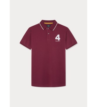 Hackett London Polo majica Heritage Number rdeča