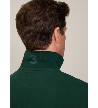 Hackett London Heritage Nummer groen poloshirt