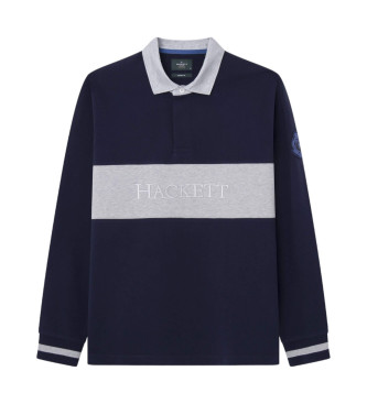 Hackett London Heritage Pnl navy polo shirt