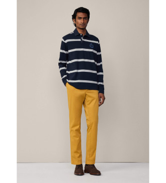 Hackett London Polo Heritage a righe blu scuro