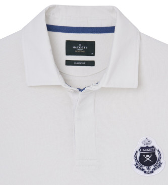 Hackett London Heritage Rugby hvid poloshirt