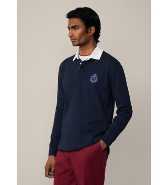 Hackett London Heritage Rugby navy polo shirt