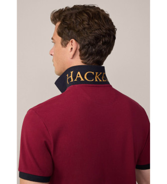 Hackett London Czerwona koszulka polo Heritage Sash