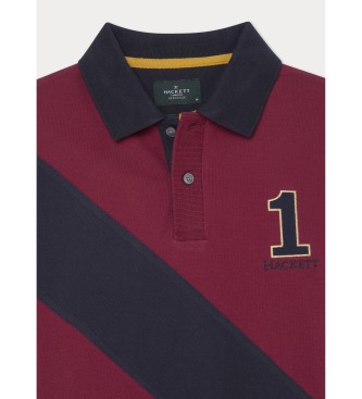 Hackett London Czerwona koszulka polo Heritage Sash