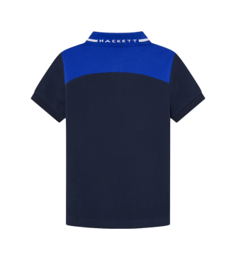 Hackett London Granatowa koszulka polo Hs Colour Block