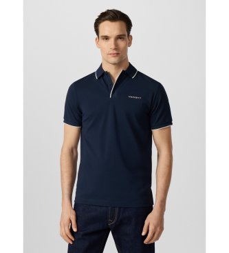 Hackett London Polo Solstice mit Farbabsetzung marineblau