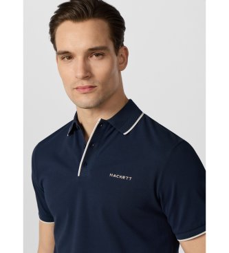 Hackett London Polo Solstice mit Farbabsetzung marineblau