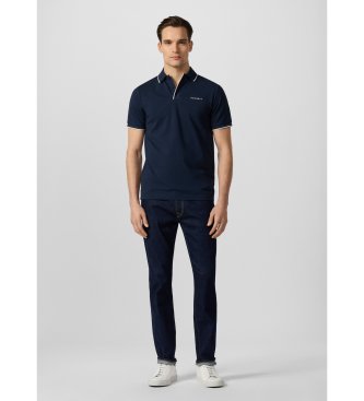 Hackett London Polo Solstice mit Farbabsetzung marineblau