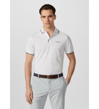 Hackett London Solstice Poloshirt mit Farbverlauf weiß