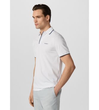 Hackett London Solstice Poloshirt mit Farbverlauf weiß