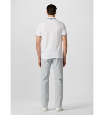 Hackett London Solstice Poloshirt mit Farbverlauf weiß