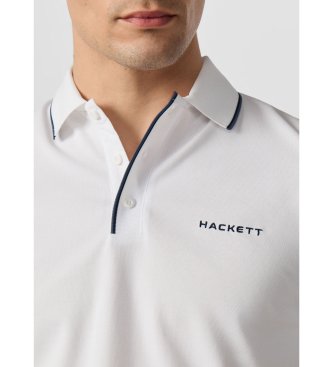 Hackett London Solstice Poloshirt mit Farbverlauf weiß
