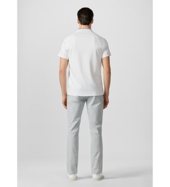 Hackett London Bela majica Polo Hs Tape