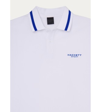 Hackett London Polo bianca con punta ad H