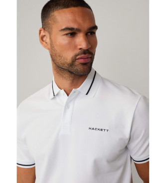 Hackett London Polo bianca con punta HS