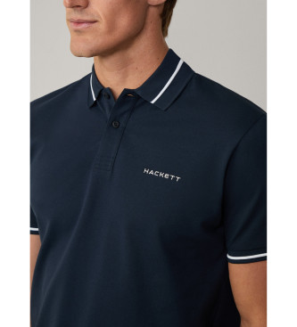 Hackett London HS Tipped navy polo shirt