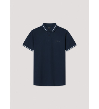 Hackett London HS Tipped navy polo shirt