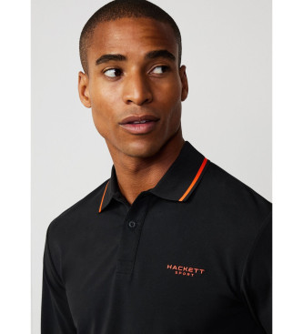 Hackett London Hs polo met tip zwart