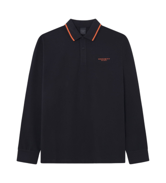 Hackett London Hs polo met tip zwart