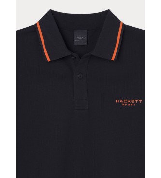 Hackett London Koszulka polo Hs Tipped czarna