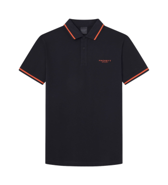 Hackett London Hs polo met tip zwart