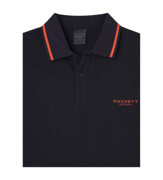 Hackett London Koszulka polo Hs Tipped czarna