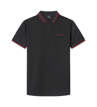 Hackett London Polo nera con riga HS