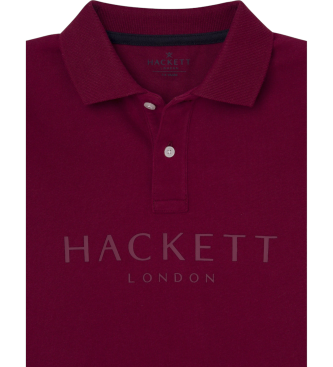 Hackett London Kastanienbraunes Polohemd mit einfarbigem Logo