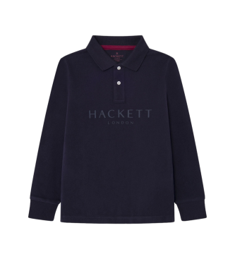 Hackett London Polo Logo Effen Marine