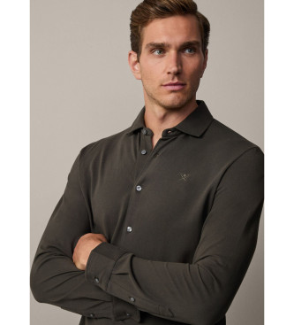 Hackett London Polo Verde Con Logo