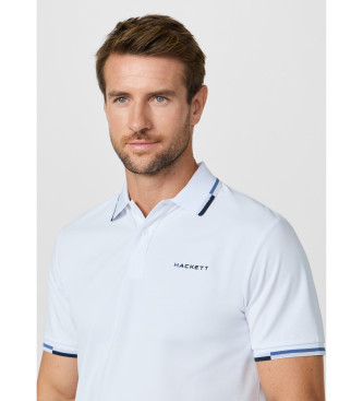 Hackett London Polo manga corta con ribete fit cl�sico blanco
