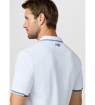 Hackett London Polo manga corta con ribete fit cl�sico blanco