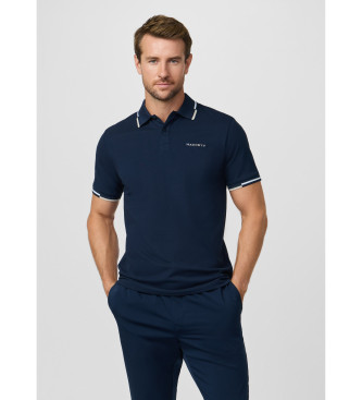 Hackett London P�lo de manga curta com corte cl�ssico em azul-marinho