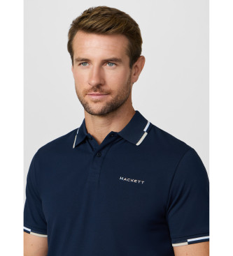 Hackett London P�lo de manga curta com corte cl�ssico em azul-marinho