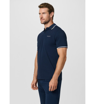 Hackett London P�lo de manga curta com corte cl�ssico em azul-marinho