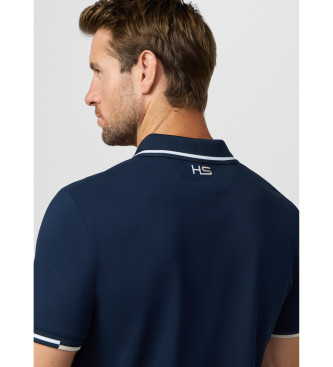 Hackett London P�lo de manga curta com corte cl�ssico em azul-marinho