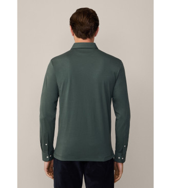 Hackett London Polo Fit z dolgimi rokavi Classic green