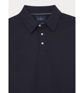 Hackett London Plo azul-marinho em piqu mercerizado