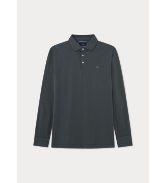 Hackett London Zielona koszulka polo Pima