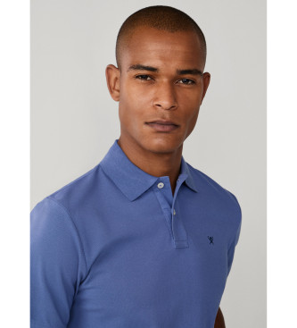 Hackett London Polo piqu� fit slim azul