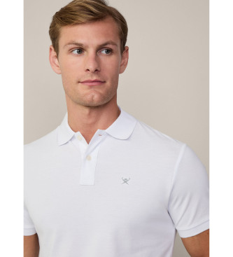 Hackett London Polo piqu slim fit wit