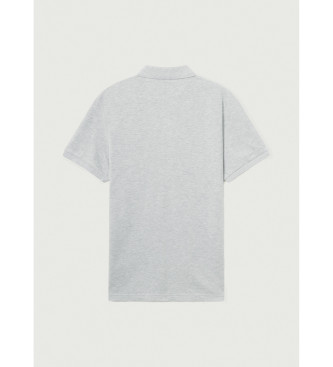 Hackett London Polo piqu slim gris