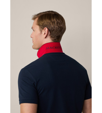 Hackett London Polo piqu slim marine