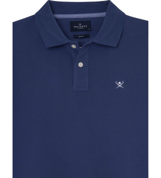 Hackett London Polo Piqu Langarm Slim navy