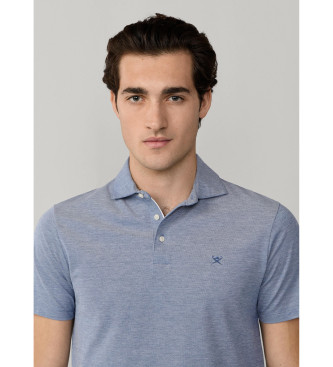 Hackett London Klasična modra polo majica piqué oxfordskega kroja
