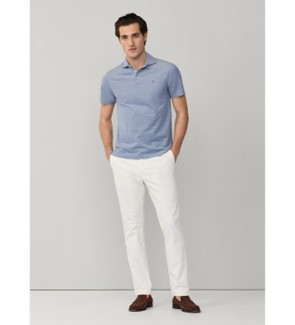 Hackett London Klasična modra polo majica piqué oxfordskega kroja