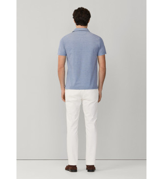 Hackett London Klasična modra polo majica piqué oxfordskega kroja